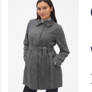 GAP | Women's Gray Maternity Wool-blend Coat